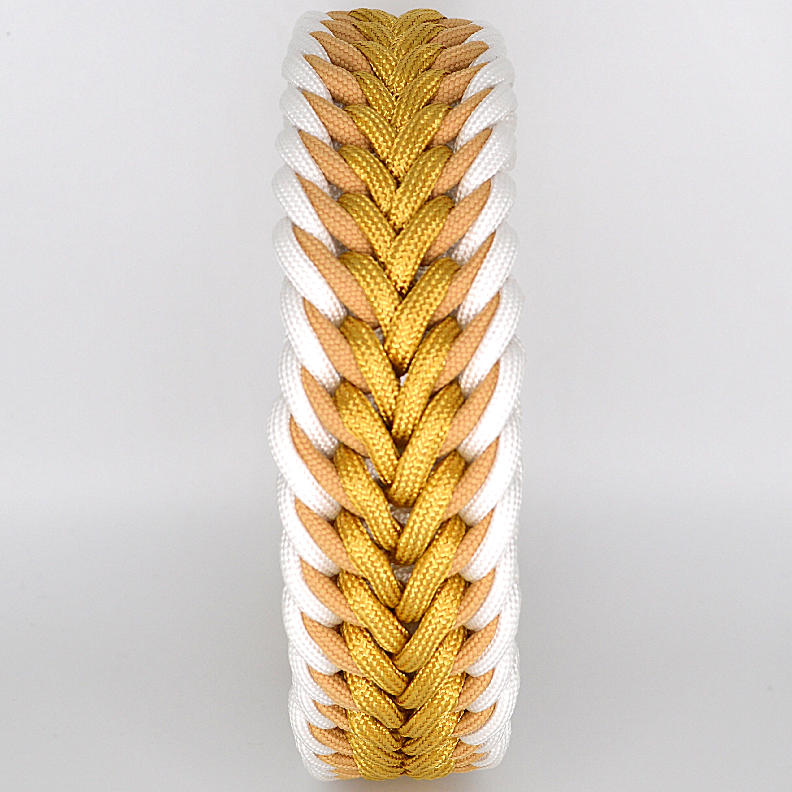 Handgemachtes Paracord Hundehalsband Alpen Glühen in Hochzeitsfarben