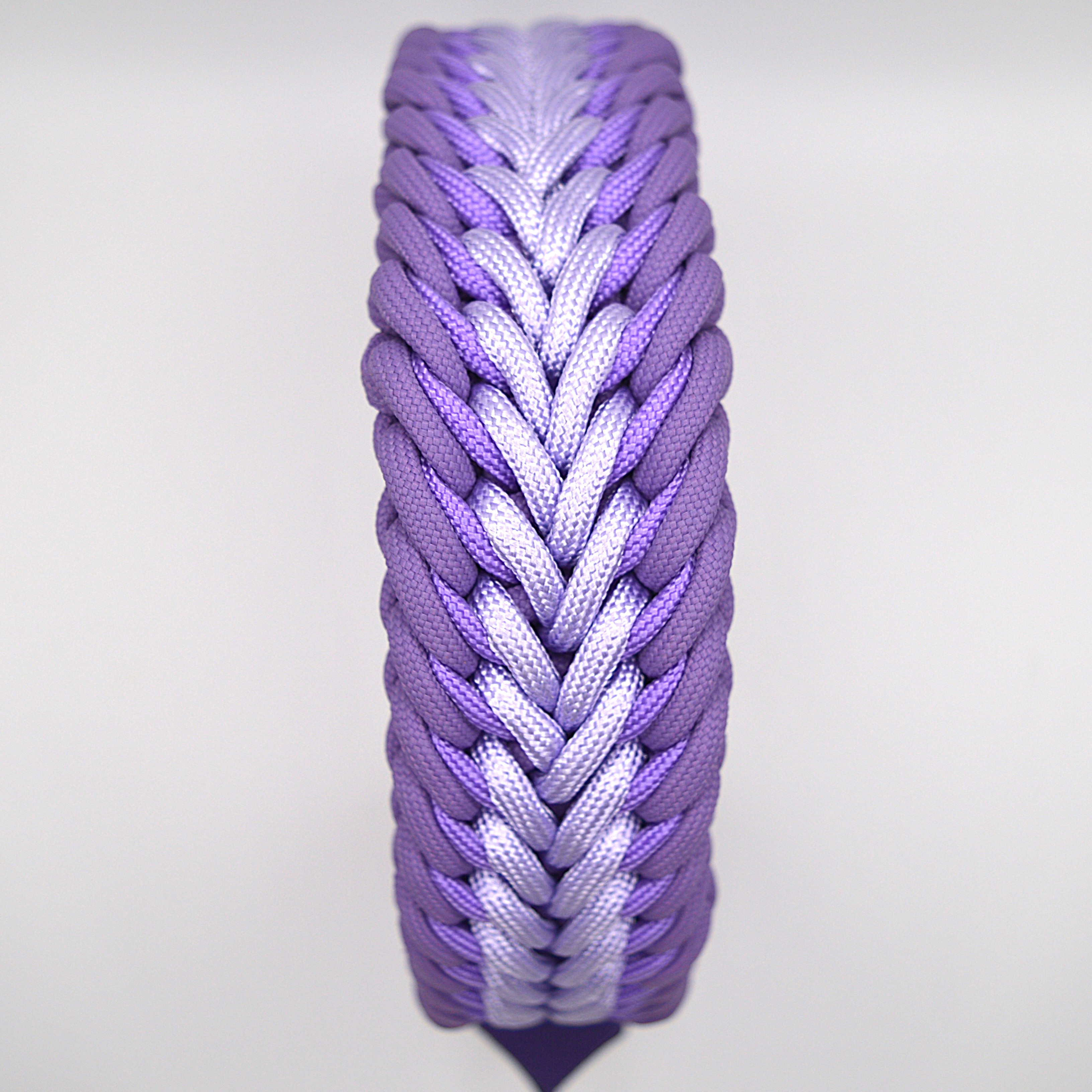 Handgemachtes Paracord Hundehalsband Alpen Glühen in Lila