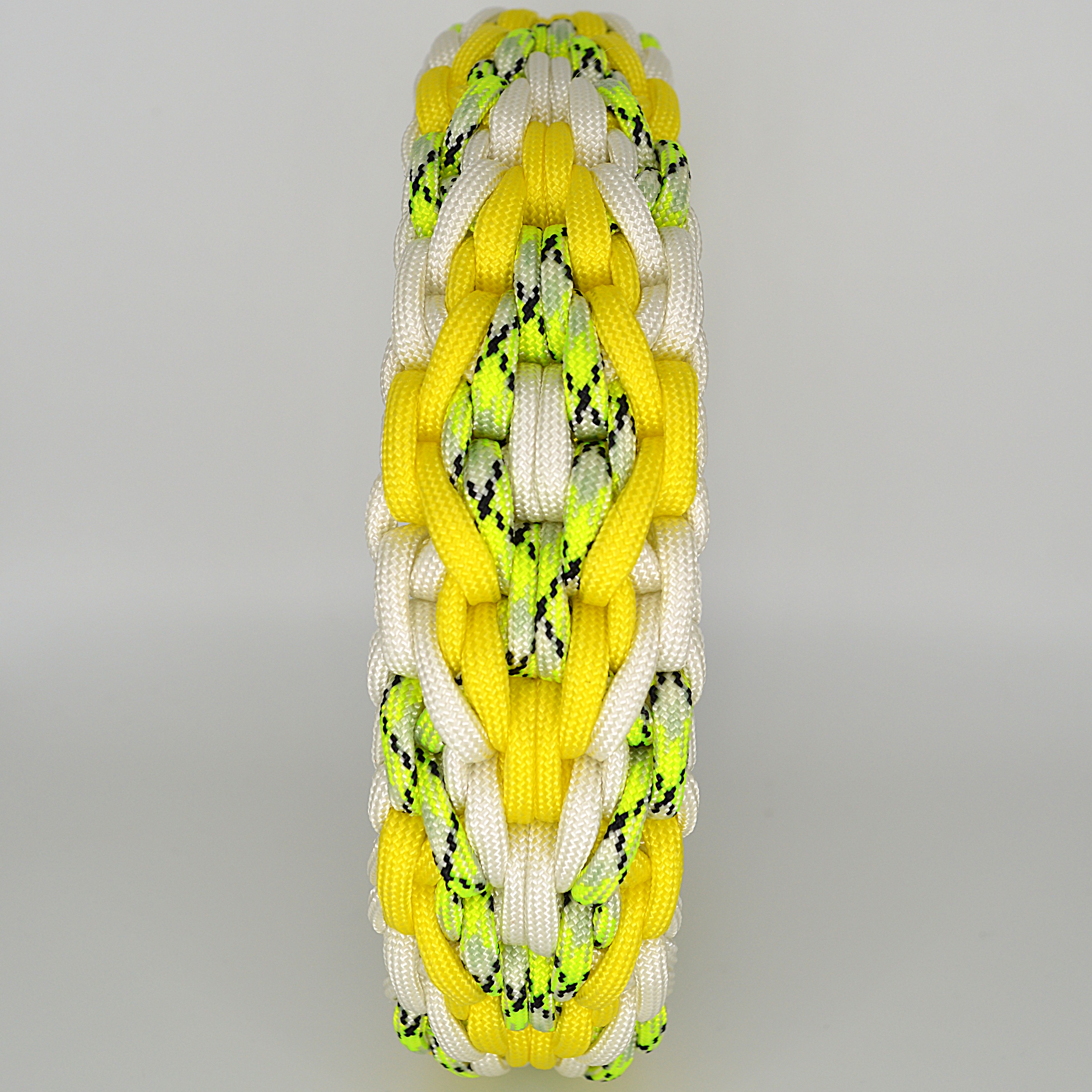 Handgemachtes Paracord Hundehalsband Confusion in Gelb