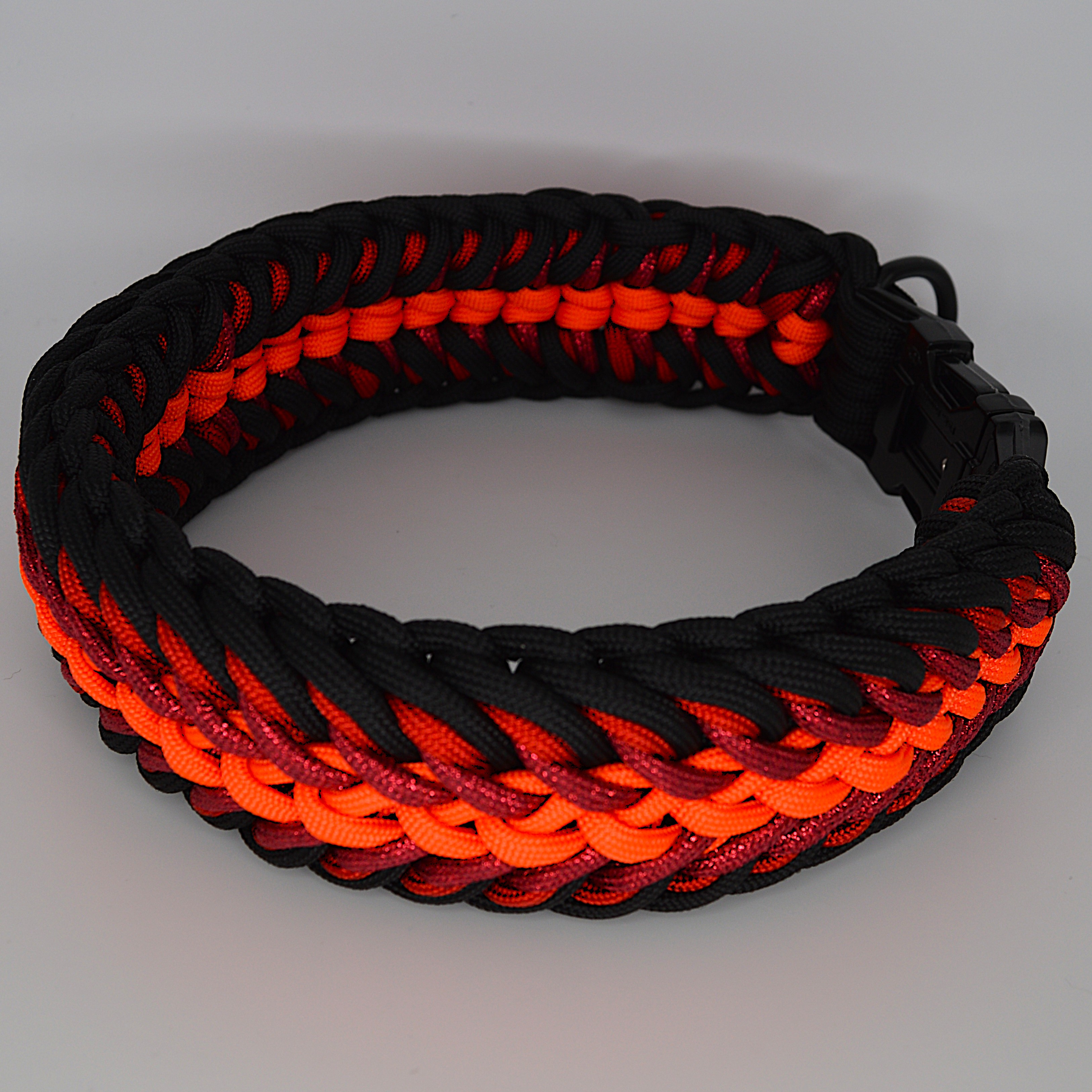 Paracord Hundehalsband Moonshine in Rot