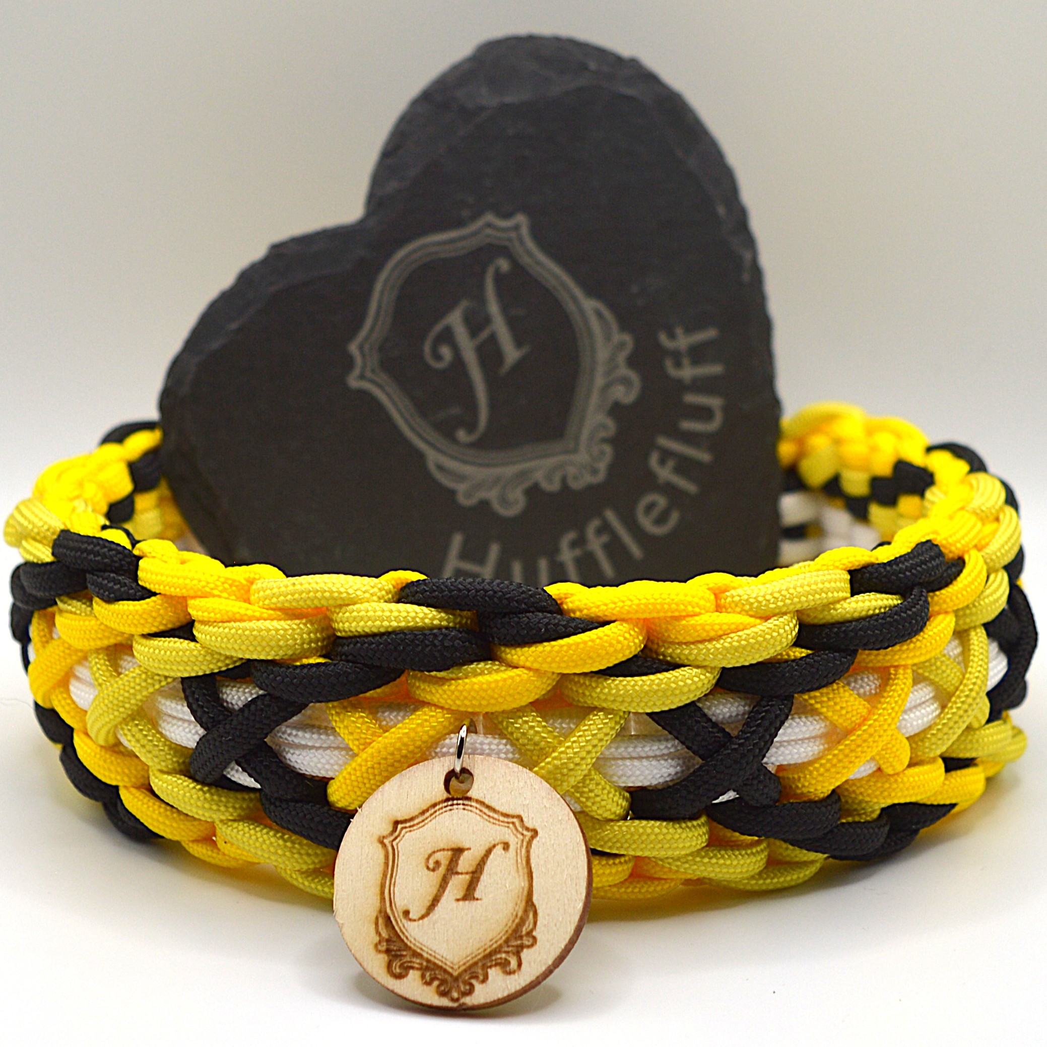 Sonderkollektion Hufflefluff handgemachte Paracord Hundehalsbänder