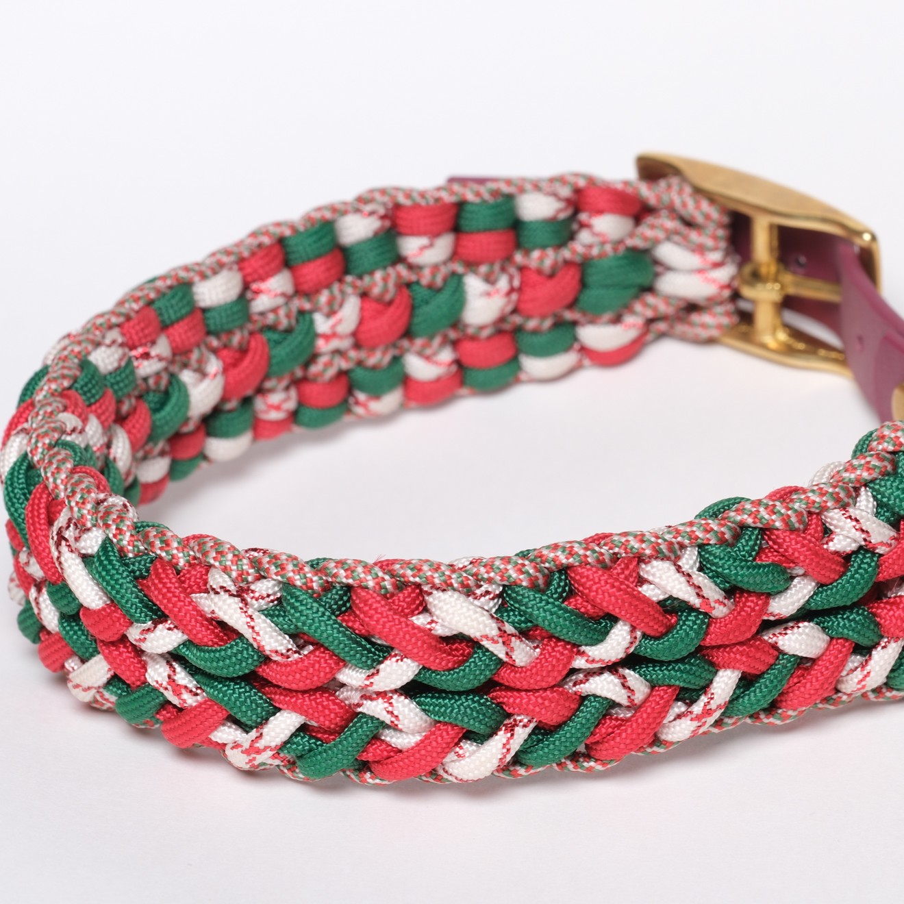 Handgemachtes Paracord Hundehalsband Pumpkin Mini Weihntachtsedition